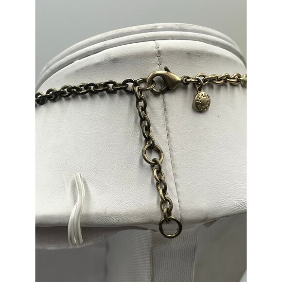 J. Crew Crystal Bouquet Glass Cubic Zirconia Metal Dangle Accents Necklace - Picture 6 of 11